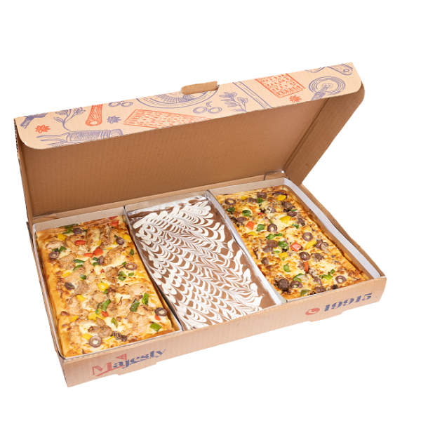 بيتزا بوكس الباندا مع (فطيرة شيكولاتة)