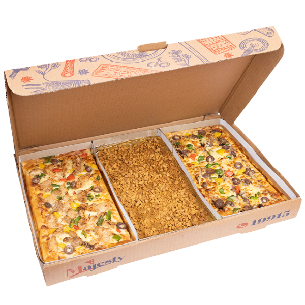 بيتزا بوكس الباندا مع (فطيرة لوتس)